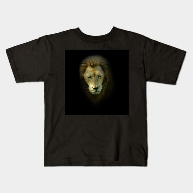 White lion Kids T-Shirt by Guardi